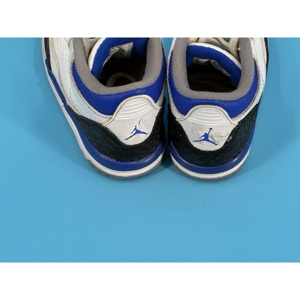 Air Jordan 3 Retro Racer Blue Toddler 8C White Black Blue 832033-145